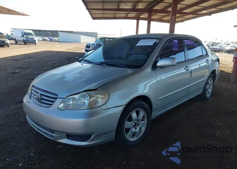 2003 Toyota Corolla Le z USA, uszkodzony, nr VIN 1NXBR32E53Z156262